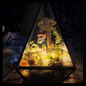 Handmade Terrarium Night Light Gnome Home Lantern